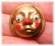 Introducing Googly Oogly W Moving Eyes & Cute Red Nose Acrylic In Brass Button Buttons photo 1
