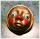 Introducing Googly Oogly W Moving Eyes & Cute Red Nose Acrylic In Brass Button Buttons photo 2