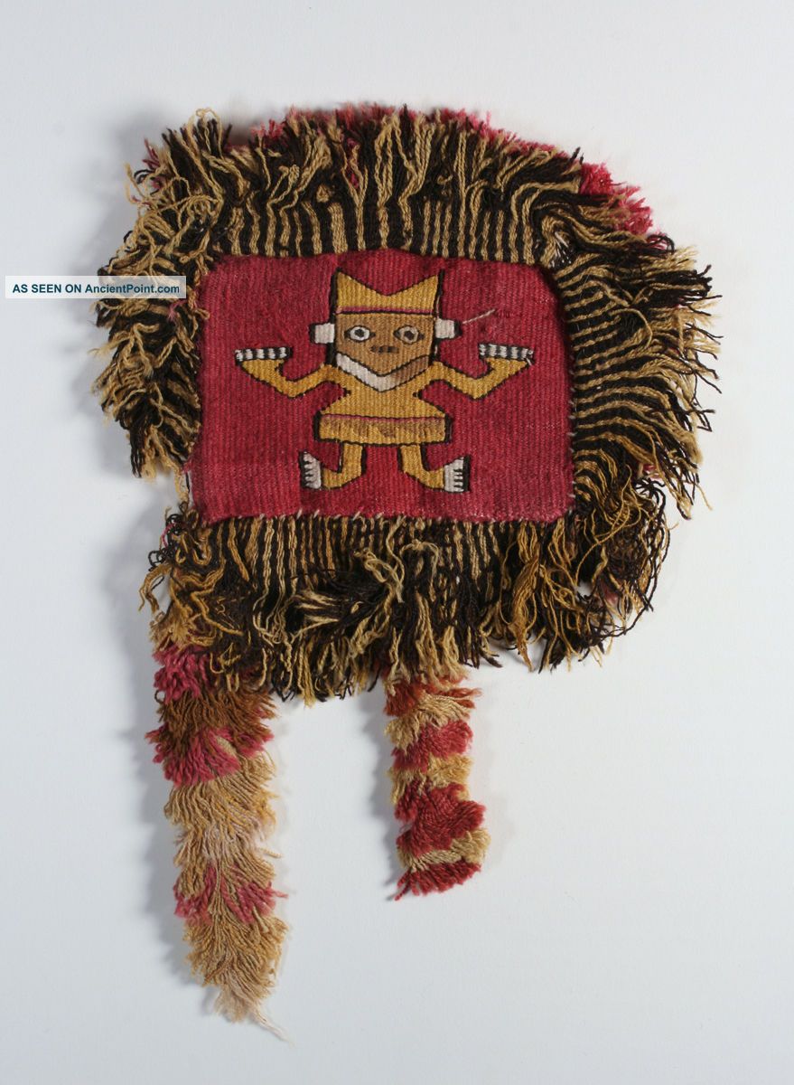 Chimu Culture Pre - Columbian Figural Textile - North Coast Peru Circa 900 - 1470 Ad The Americas photo