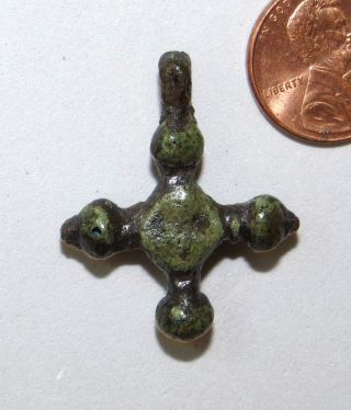 Ancient Viking Cross Pendant 900 - 1100ad photo