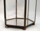 Vintage Mexican Hexagonal Brass & Glass Footed Tabletop Curio/display Cabinet Display Cases photo 1