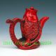Chinese Red Turquoise Hand - Carved Big Fish Tea Pot Teapots photo 1