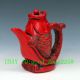 Chinese Red Turquoise Hand - Carved Big Fish Tea Pot Teapots photo 3