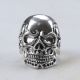 Chinese Collectable Tibet Silver Hand Carved Skull Ring Z174 Rings photo 1