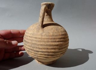 Ancient Roman Jug Pottery Terracotta Vessel Totally Intact photo