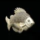 Chinese Silver Copper Handwork Carved Fish&coins Statue Other Antique Chinese Statues photo 1