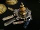 Pair Antique Franch Bronze Candelabras,  Cut Glass Parts. Metalware photo 5