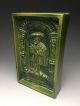 Old Green Majolica Glazed Deep Relief Architectural Tile Tiles photo 1