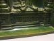Old Green Majolica Glazed Deep Relief Architectural Tile Tiles photo 2