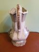 Antique 1840s English Staffordshire Ironstone Brown Transfer Wash Pitcher Gipsy Pitchers photo 2