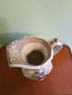 Antique 1840s English Staffordshire Ironstone Brown Transfer Wash Pitcher Gipsy Pitchers photo 4