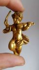 Ancient Cherub Angel Standing With Violin Gold Roman Statue Roman photo 1