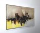 36x24 Vintage Signed Abstract Cityscape Oil Painting Mid Century Modern Mid-Century Modernism photo 1