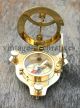 Solid Brass Sundial Compass Handmade Marine Nautical Compass Pocket Gift Compasses photo 1