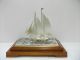 The Sailboat Of Silver985 Of Japan.  2masts.  129g/ 4.  54oz.  Takehiko ' S Work. Other Antique Sterling Silver photo 1