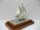 The Sailboat Of Silver985 Of Japan.  2masts.  129g/ 4.  54oz.  Takehiko ' S Work. Other Antique Sterling Silver photo 2