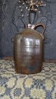 Early Antique Dark Brown Salt Glazed Beehive Stoneware Crock Jug 1 Gal Aafa Primitives photo 1