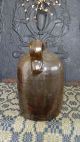 Early Antique Dark Brown Salt Glazed Beehive Stoneware Crock Jug 1 Gal Aafa Primitives photo 2