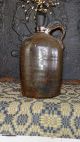 Early Antique Dark Brown Salt Glazed Beehive Stoneware Crock Jug 1 Gal Aafa Primitives photo 6