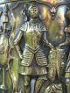 19c French Gothic Brass Fireplace Coal Hod Ornate Armorial Griffin/knight/lion Metalware photo 8