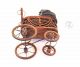Vintage Doll Baby Carriage Victorian Stroller Wicker Metal Springs Cloth Bonnet Baby Carriages & Buggies photo 3
