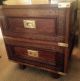 M Hayat & Bros Rosewood Brass Inlay Two Drawer Cabinet Chest.  Asian Pakistan Unknown photo 2