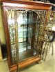 Baroque Iron Cherry Display Curio China Cabinet Breakfront Bookcase Victorian Post-1950 photo 1