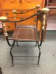 Antique Savonarola Wrought Iron And Leather Chair Circa 1930s 1900-1950 photo 7