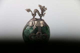 Collectable Beeswax Armor Tibetan Silver Hand - Carve Zodiac Statue - - Dragon J672 photo