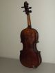 Antique 19th C.  Violin With Case & Bow,  Tiger Maple W/ Ebony Fingerboard & Pegs String photo 9