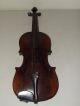 Antique 19th C.  Violin With Case & Bow,  Tiger Maple W/ Ebony Fingerboard & Pegs String photo 1