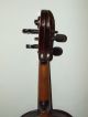 Antique 19th C.  Violin With Case & Bow,  Tiger Maple W/ Ebony Fingerboard & Pegs String photo 6