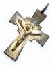Stunning Medieval Gold - Gilded Bronze Cross Pendant W/ Crucified Jesus - St38 Roman photo 1
