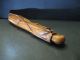 Real Japanese Boxwood Smoking Pipe Case Sword Bean Shape By Mitsuhide Edo Era Other Japanese Antiques photo 9