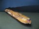 Real Japanese Boxwood Smoking Pipe Case Sword Bean Shape By Mitsuhide Edo Era Other Japanese Antiques photo 6