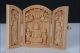 Boxwood Highly Difficulty Carved Floding Box Avalokitesvara Heart Sutra Boxes photo 4