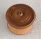 Antique Maple String Thread Box,  Ring Turned Lid,  Round Dentil Molding Edges Boxes photo 1