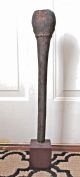 Antique African Hand Carved Wood Club/weapon On Display Stand - Africa Other African Antiques photo 3