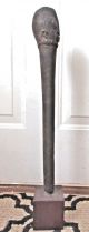 Antique African Hand Carved Wood Club/weapon On Display Stand - Africa Other African Antiques photo 4