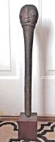 Antique African Hand Carved Wood Club/weapon On Display Stand - Africa Other African Antiques photo 7