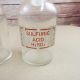 3 Antique Pyrex Science Lab Chemistry Apothecary Bottles W/ Stoppers Acid Labels Bottles & Jars photo 2