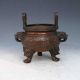 Chinese Purple Bronze Hand Carved Lion Incense Burner X0303 Incense Burners photo 2