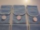 6 Antique Cartier Sterling Silver Buttons W 6 Anti - Tarnish Pouches & Box Vintage France photo 4