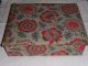 Antique French Box Covered With Antique Floral Textile.  C1930. Baskets & Boxes photo 4