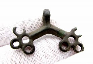 Iron Age Bronze Horse Harness Pendant - Ancient Historic Wearable Artifact - D896 photo