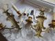 French Patina Gold Bronze Crystals Wall Light Sconces Chandeliers, Fixtures, Sconces photo 6