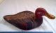 Antique American Folk Art Wood Carved Hard Painted Mallard Duck Decoy Carved Figures photo 7