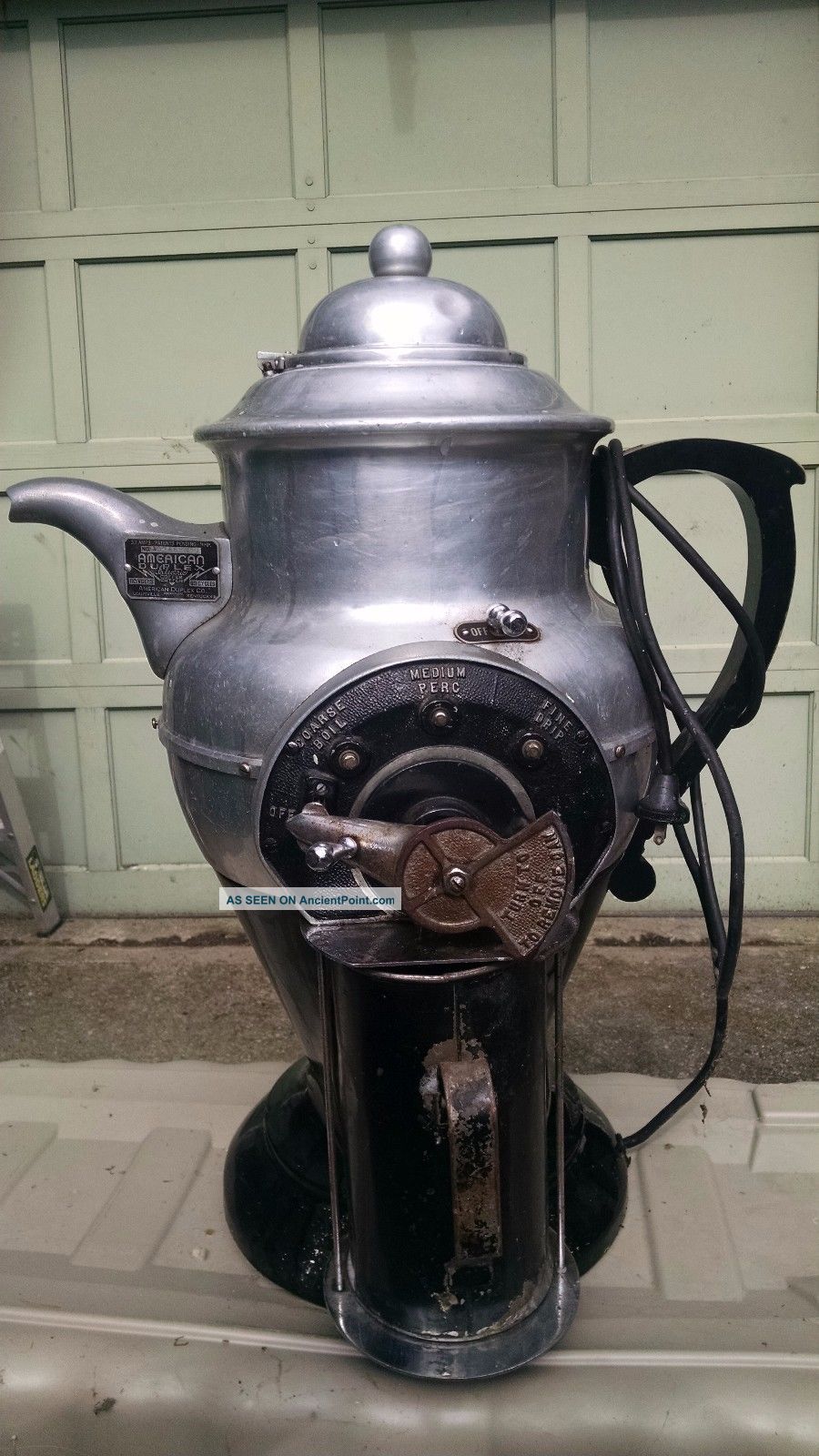 American Duplex Coffee Grinder - Coffee Pot Shape Other Antique Home & Hearth photo