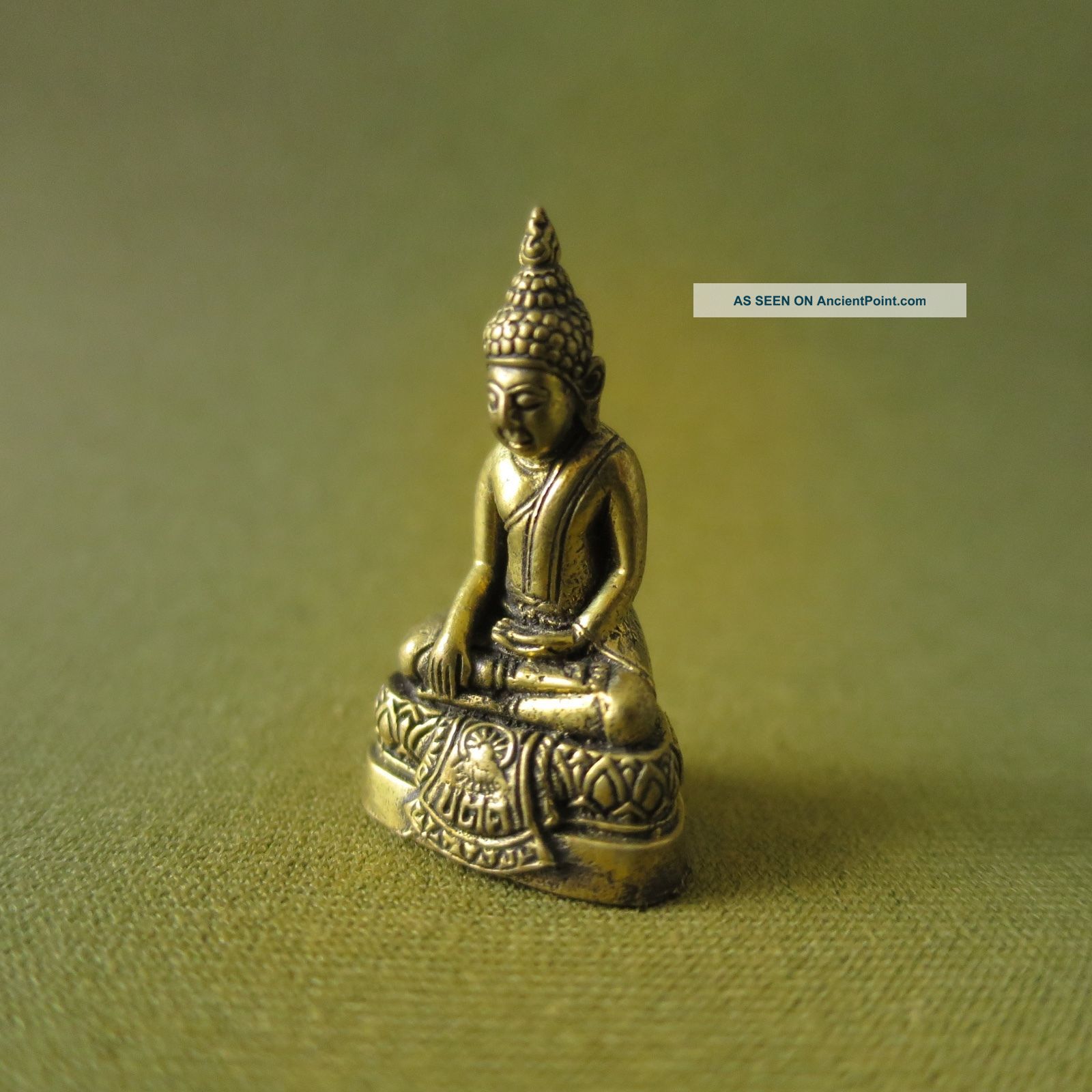 Holy Buddha Sculptures Prosperity Lucky Safety Charm Thai Amulet Amulets photo