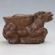 Chinese Collected Chenxiang Wood Hand - Carved Foo Dog Statue B900 Foo Dogs photo 3